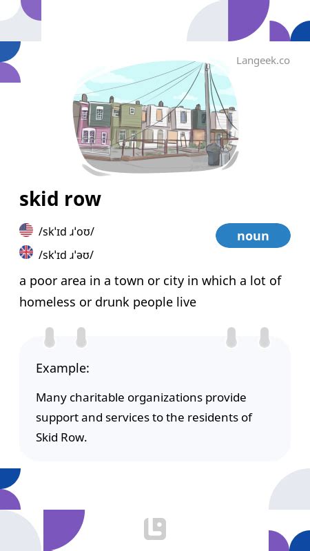 skidrow meaning|SKID ROW Definition & Meaning .